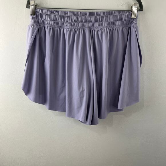 Gilly Hicks Purple Flowy Short Go Energize High-Rise Drawstring Athletic L Large - Picture 3 of 5